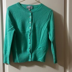 Pur green Button-Up Women's cashmere Cardigan
